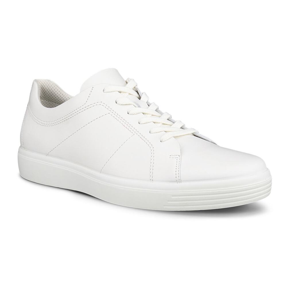 ECCO MEN'S 46 CLASSIC SNEAKER TRIPLE WHITE CASUAL STYLE 53734401007 NIB